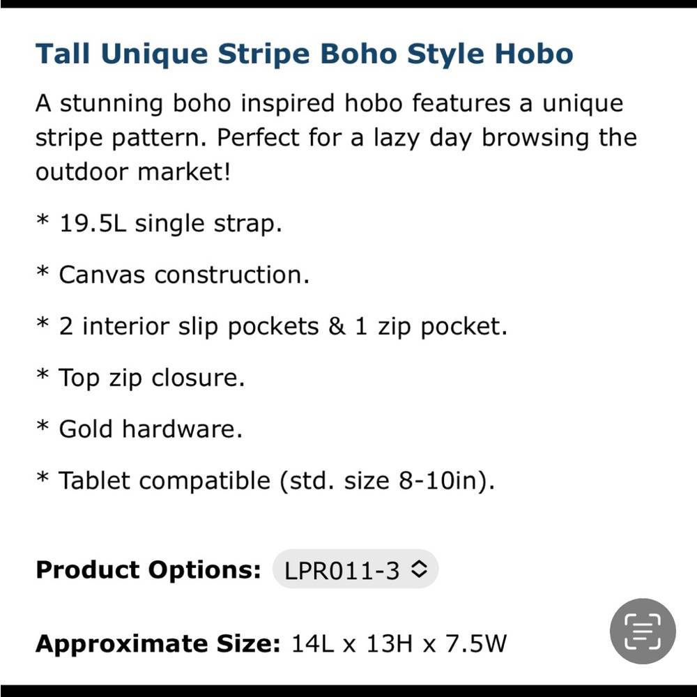 Beautiful Boho Bag Large - Picture 4 of 5